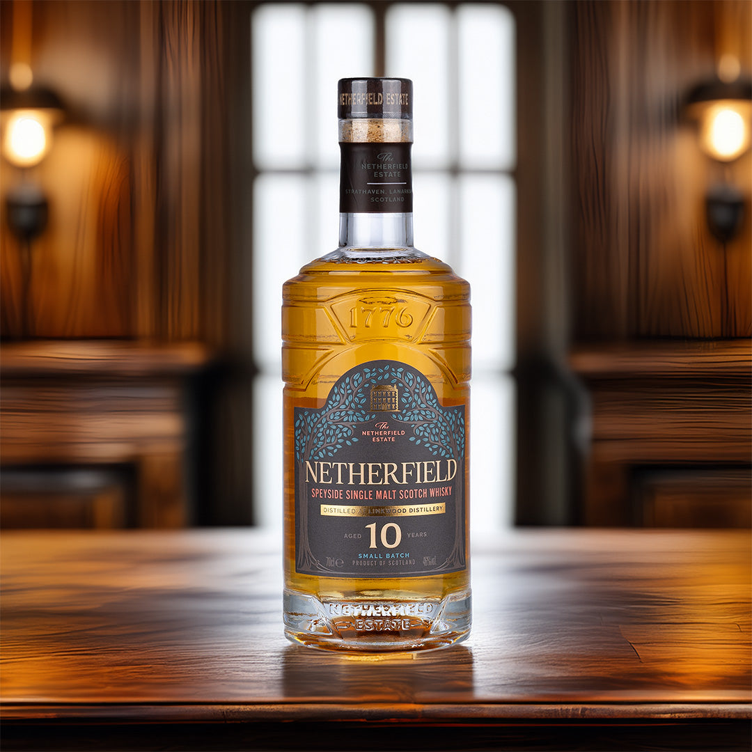 A Bottle of Nettherfield Speyside Single Maltt Scotch Whisky. Distilled at Linwood Distillery. 10 Years Old.