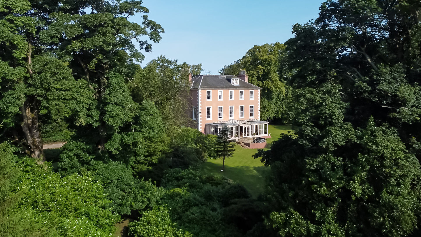 Netherfield House Conservatory View. Drone Shooting Picture 
